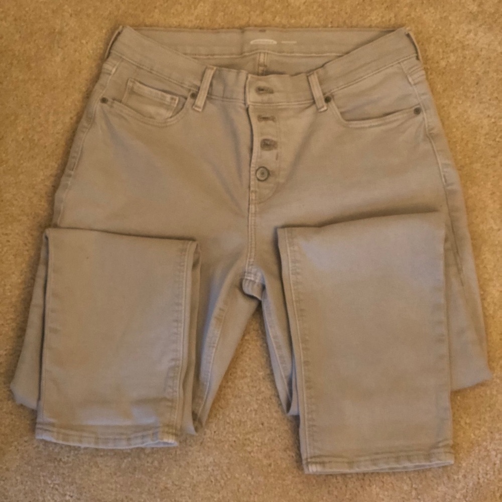 Pair of women tan jeans